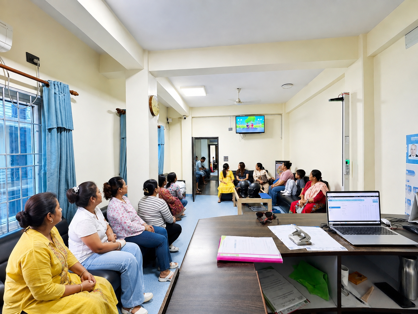 Training patients at the diabetic centre